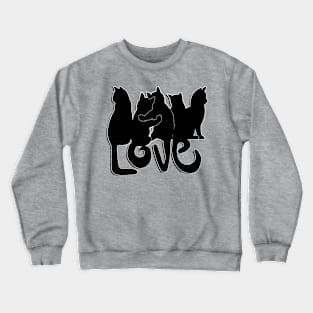 Cat Lover Design, Cute Kitty Graphic Design Love Crewneck Sweatshirt